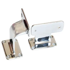 Supporto per corrimano a base piana in ottone cromato