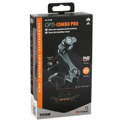 Supporto per manubrio bici e moto Titan Combo Pro alta resistenza nero