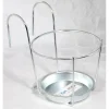 Supporto per vaso singolo con sottovaso zincato Ø 22 cm