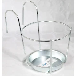 Supporto per vaso singolo con sottovaso zincato Ø 15 cm