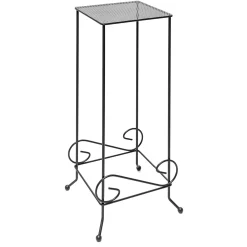 Supporto portavaso Mattheus con decoro H 70 cm