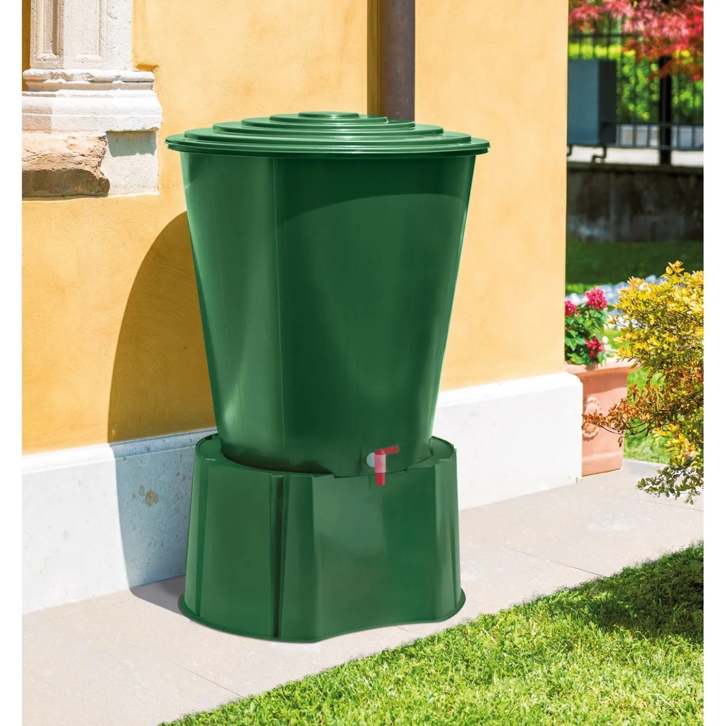 Supporto verde per contenitore acqua rotondo Stefanplast