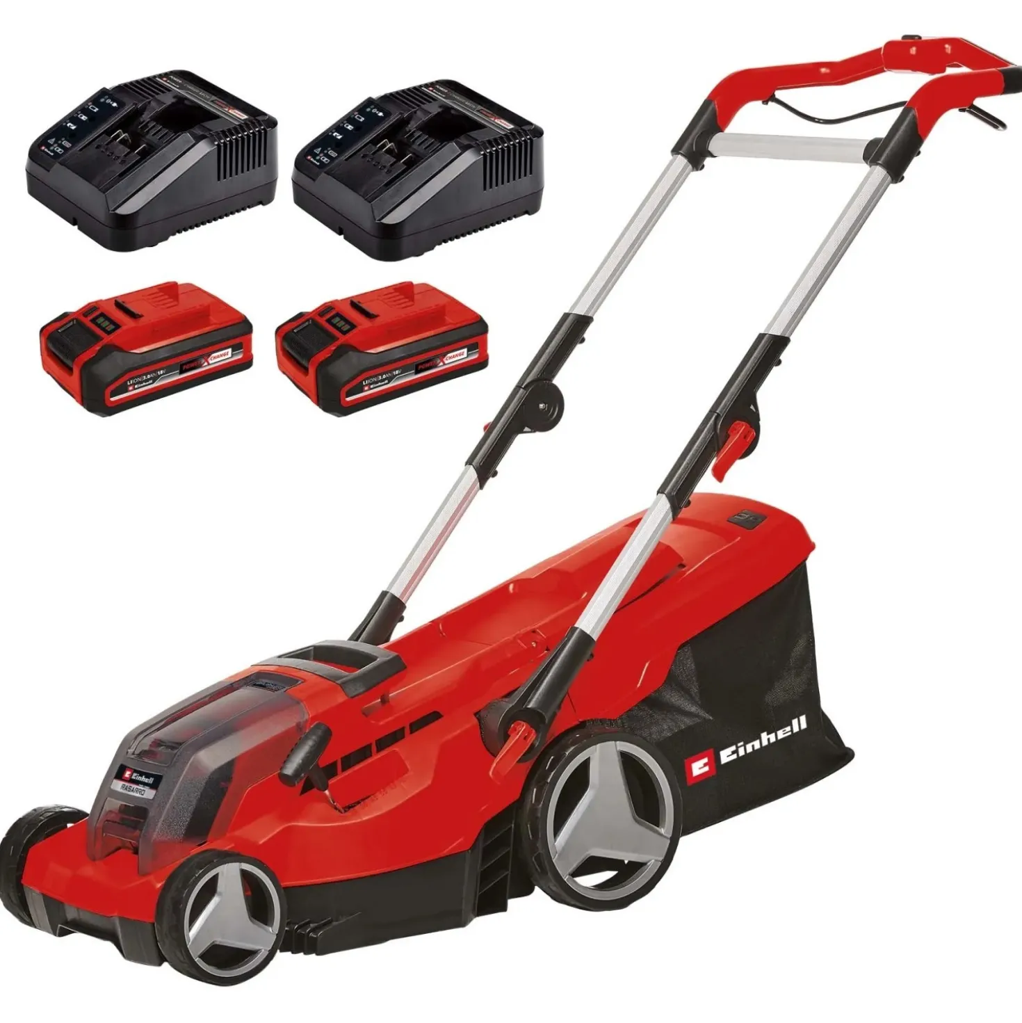 Tagliaerba a batteria Rasarro 36/36 Einhell 36 V 2x3,0Ah Plus L taglio 36 cm