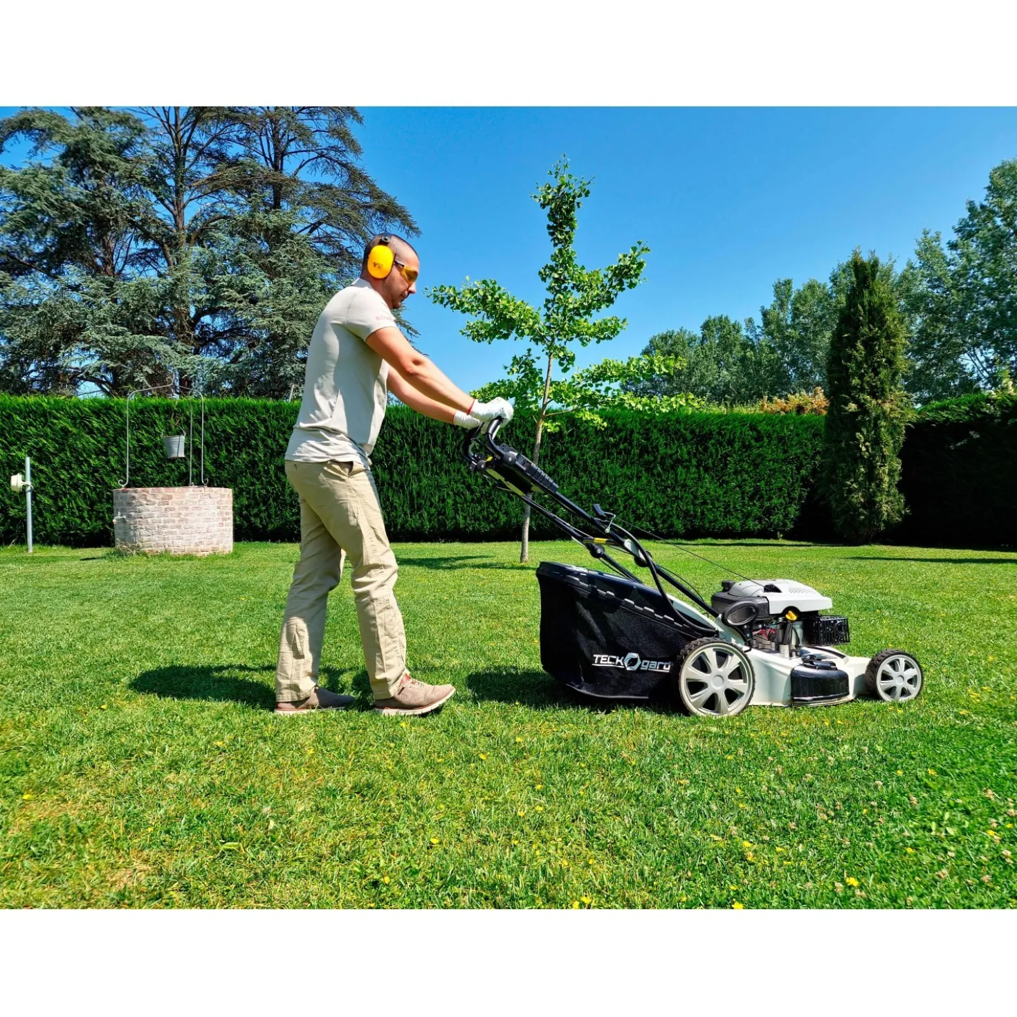 Tagliaerba a scoppio TECKGARD TGR 56 SQE 4in1 da 196 CC L taglio 56 cm