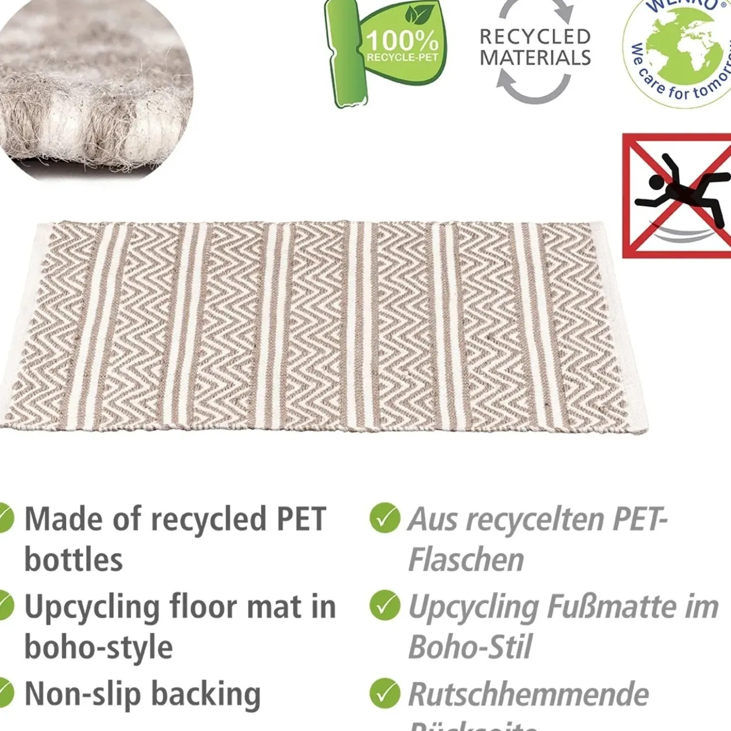 Tappetino da bagno Wenko Shaki 50x80 cm
