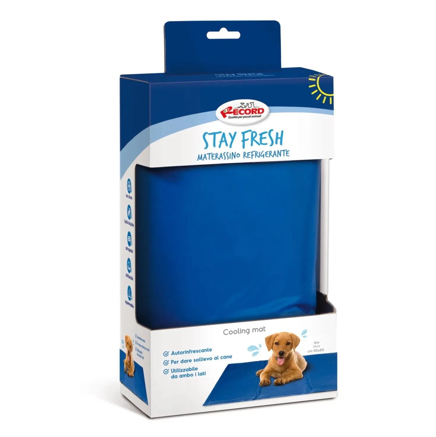 Tappetino refrigerante per cani 80x90 cm blu