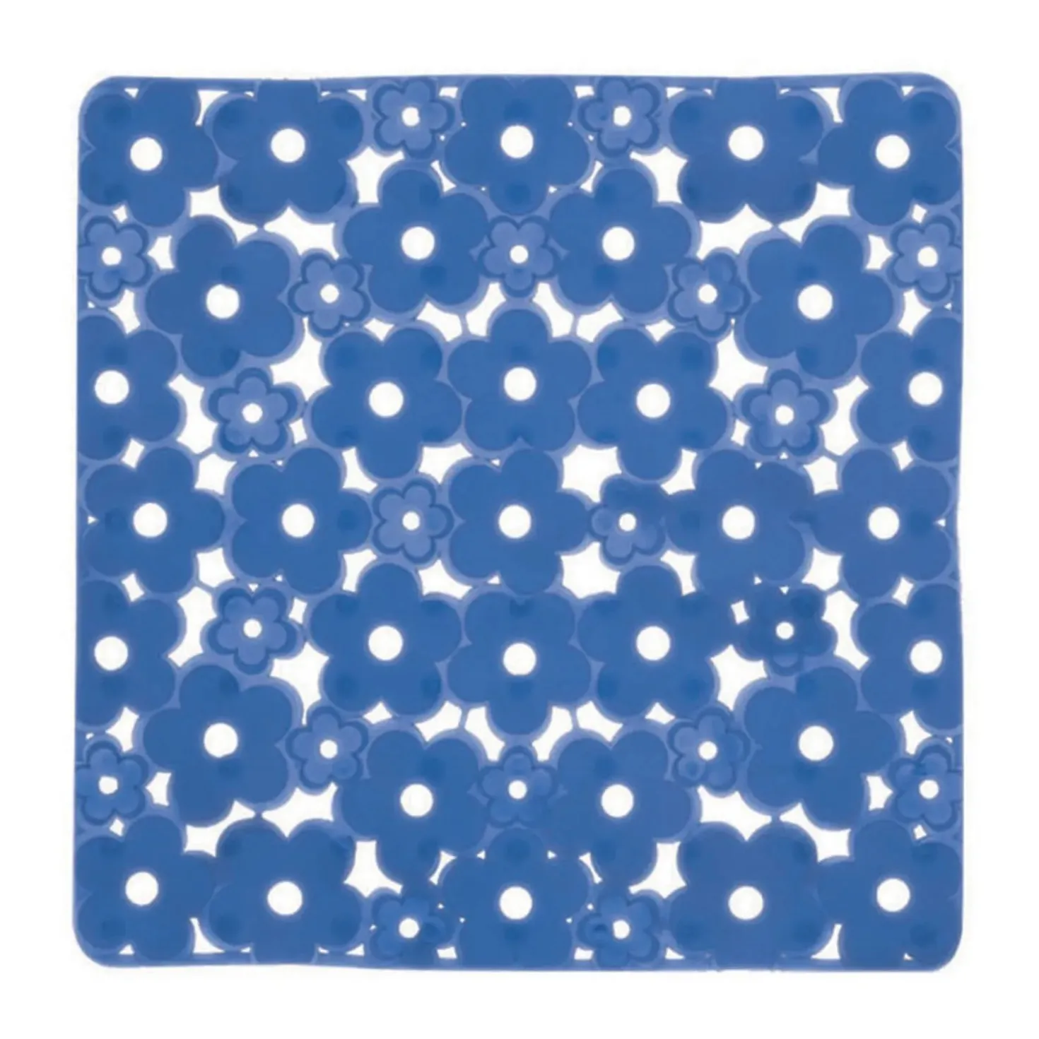 Tappeto antiscivolo doccia Margherita azzurro