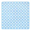 Tappeto antiscivolo doccia azzurro 53x53 cm
