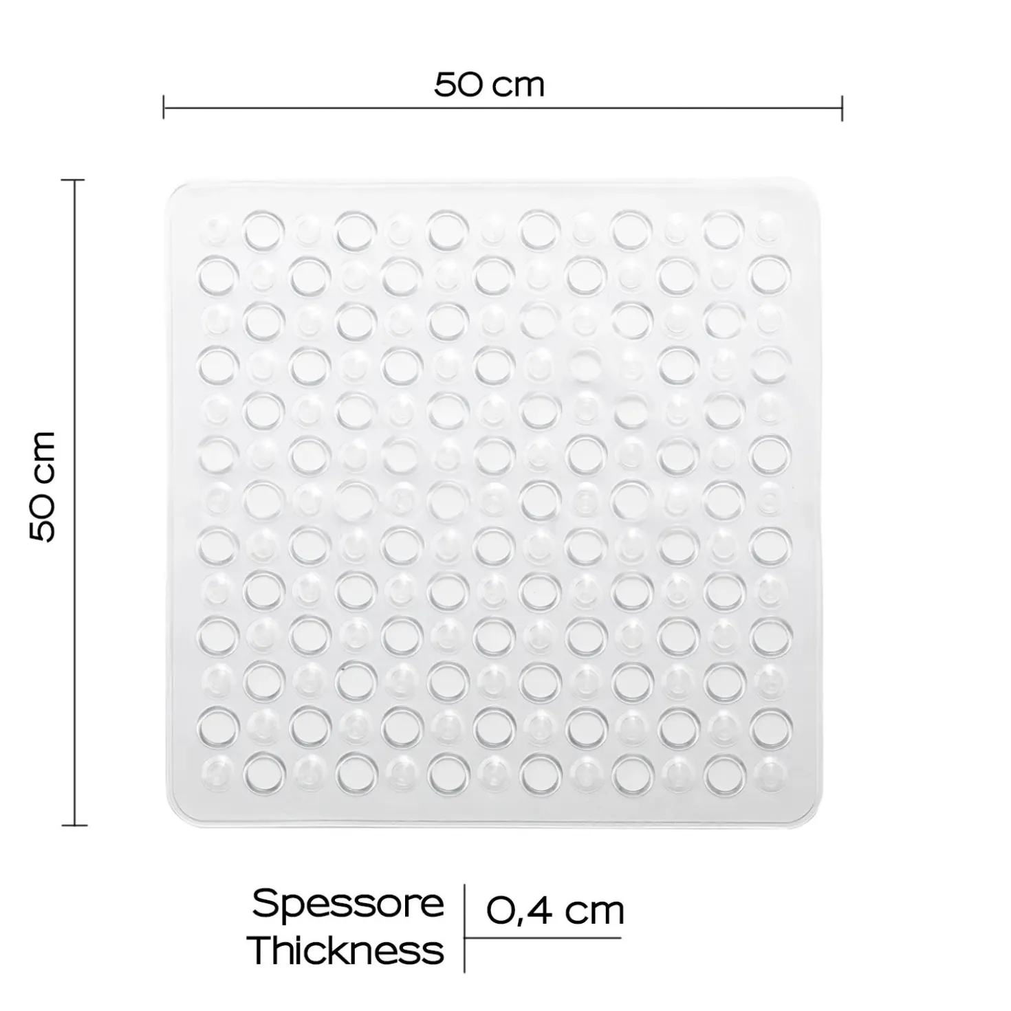 Tappeto antiscivolo doccia Maim trasparente