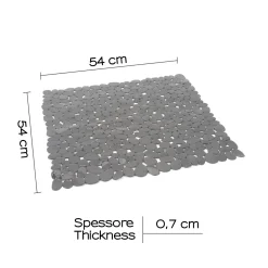 Tappeto antiscivolo doccia River grigio