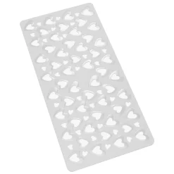 Tappeto antiscivolo per vasca Cuore 35,5x71 cm trasparente