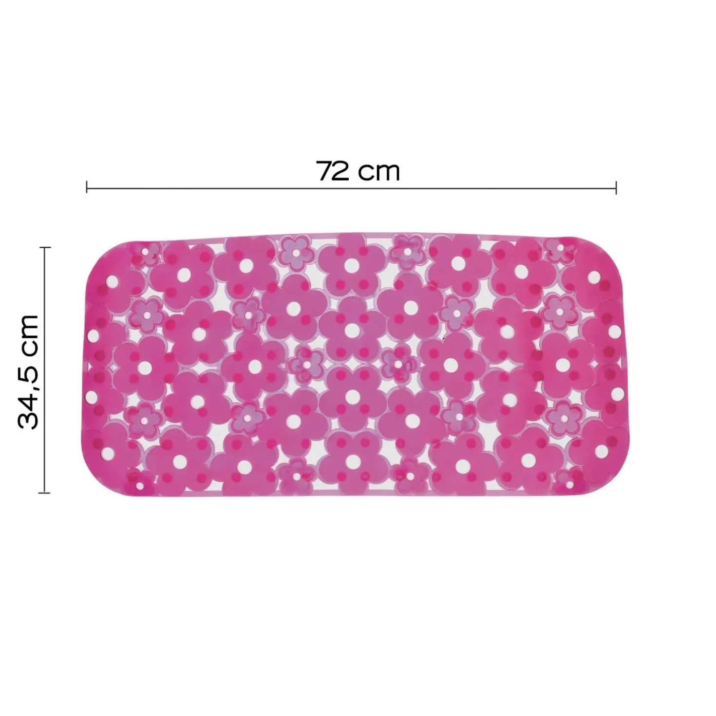 Tappeto antiscivolo vasca Margherita fucsia
