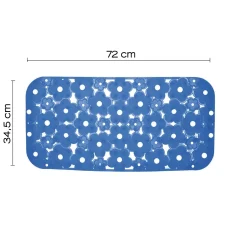 Tappeto antiscivolo vasca Margherita azzurro