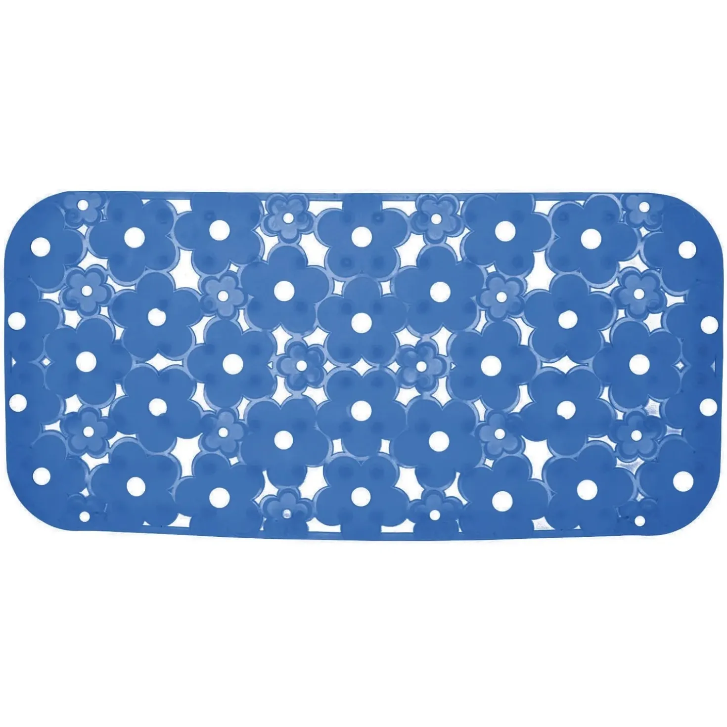 Tappeto antiscivolo vasca Margherita azzurro