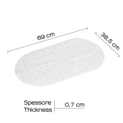 Tappeto antiscivolo vasca Solid bianco