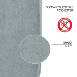 Tappeto bagno Fuzzy 50x80 cm grigio