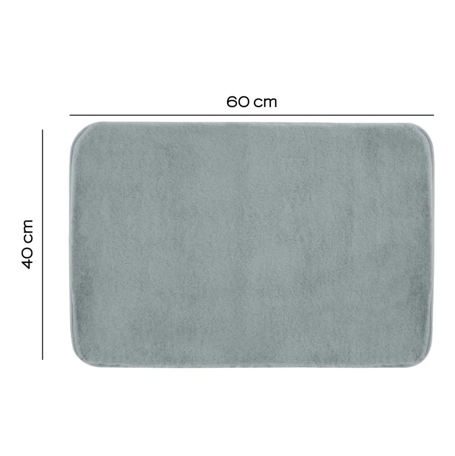Tappeto bagno Fuzzy 40x60 cm grigio