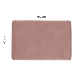 Tappeto bagno Fuzzy 40x60 cm rosa