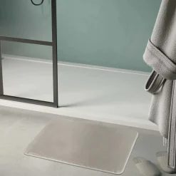 Tappeto bagno Fuzzy 100x60 cm tortora chiaro