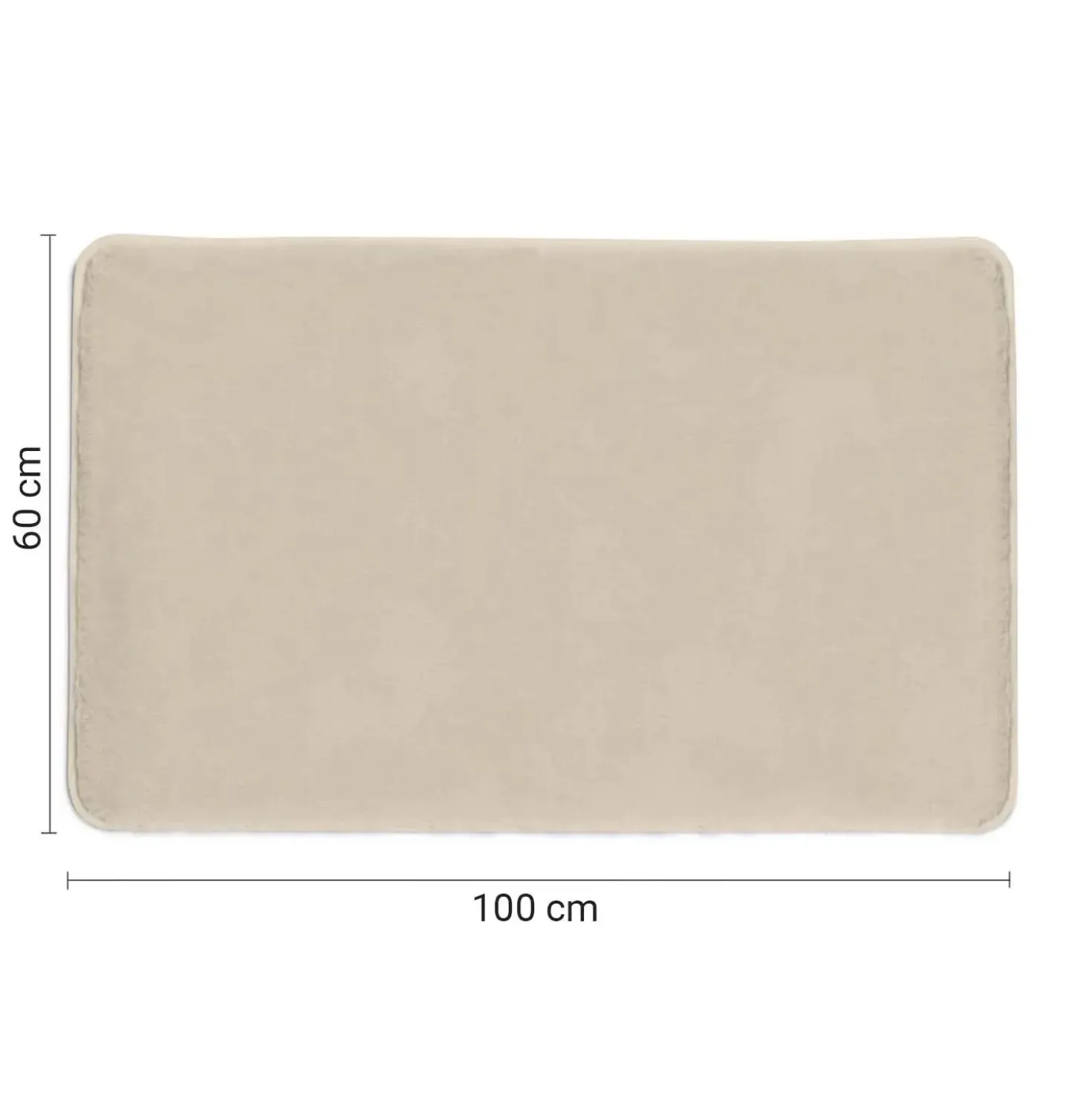 Tappeto bagno Fuzzy 100x60 cm tortora chiaro