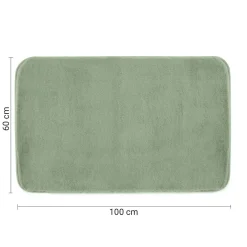 Tappeto bagno Fuzzy 100x60 cm verde salvia