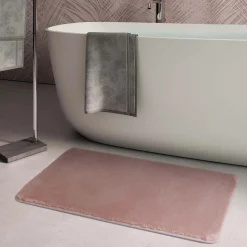 Tappeto bagno Fuzzy 50x80 cm rosa