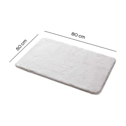 Tappeto bagno Fuzzy 50x80 cm bianco