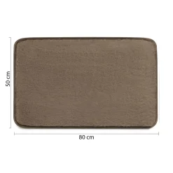 Tappeto bagno Fuzzy 50x80 cm tortora