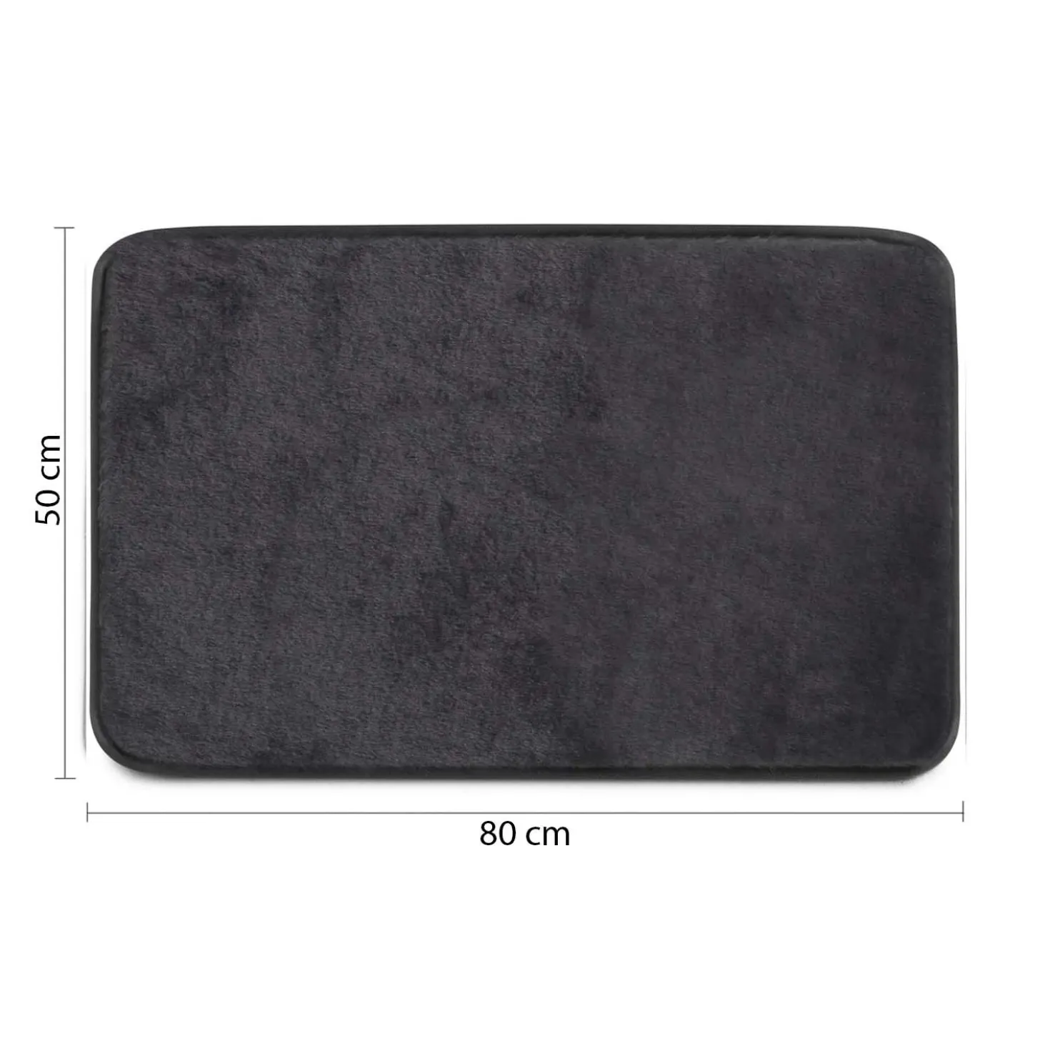Tappeto bagno Fuzzy 50x80 cm nero