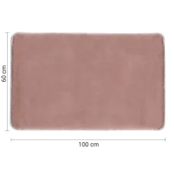 Tappeto bagno Fuzzy 100x60 cm rosa