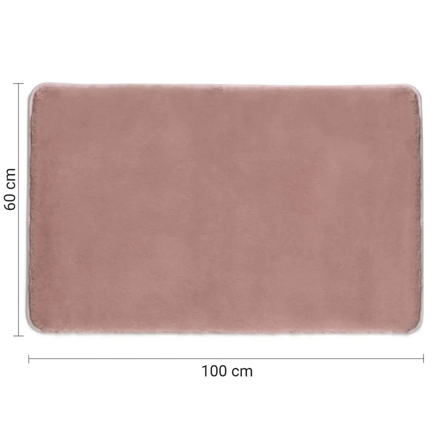 Tappeto bagno Fuzzy 100x60 cm rosa