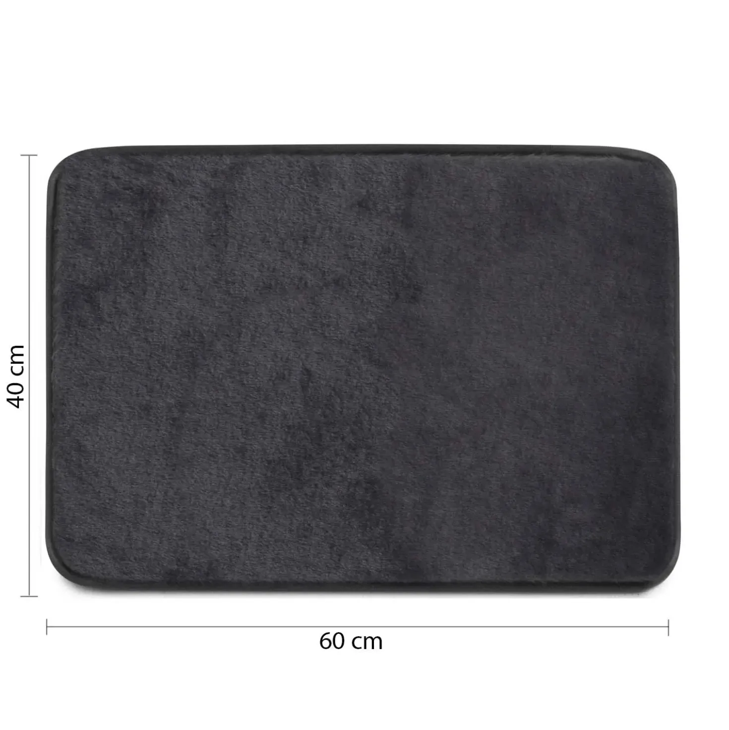 Tappeto bagno Fuzzy 40x60 cm nero