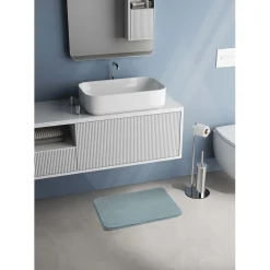 Tappeto bagno Fuzzy 50x80 cm azzurro