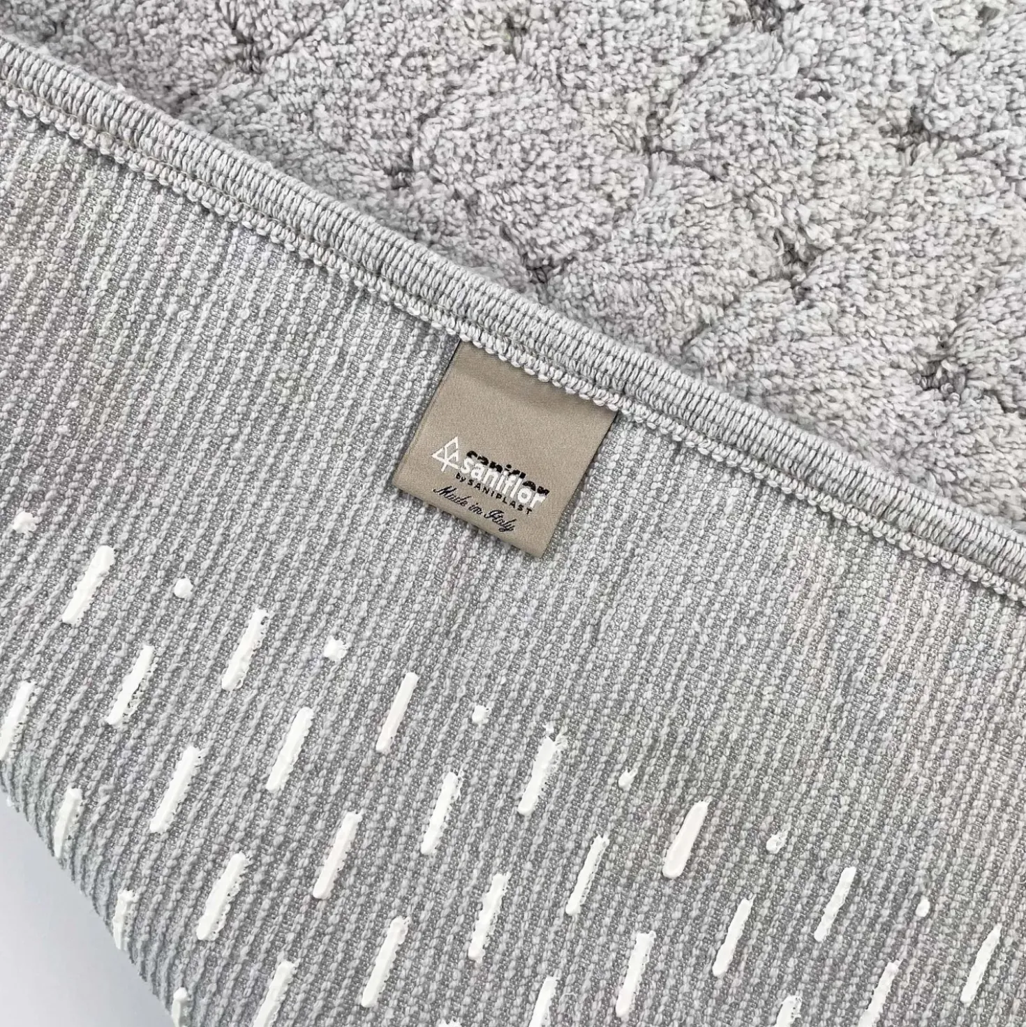 Tappeto bagno Intreccio 60x100 cm color ghiaccio