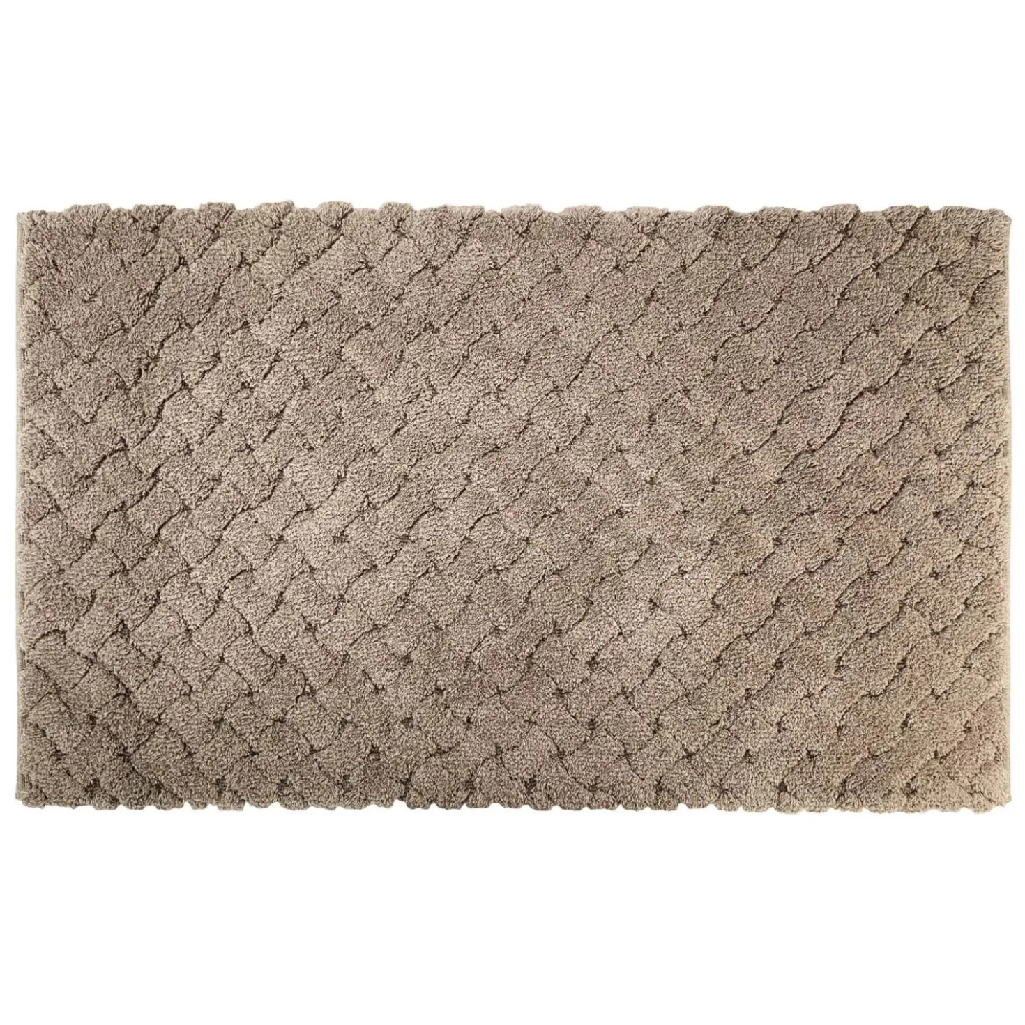 Tappeto bagno Intreccio 60x100 cm color visone