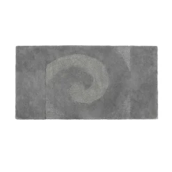Tappeto bagno rettangolare Elizabeth 55x90 cm grigio