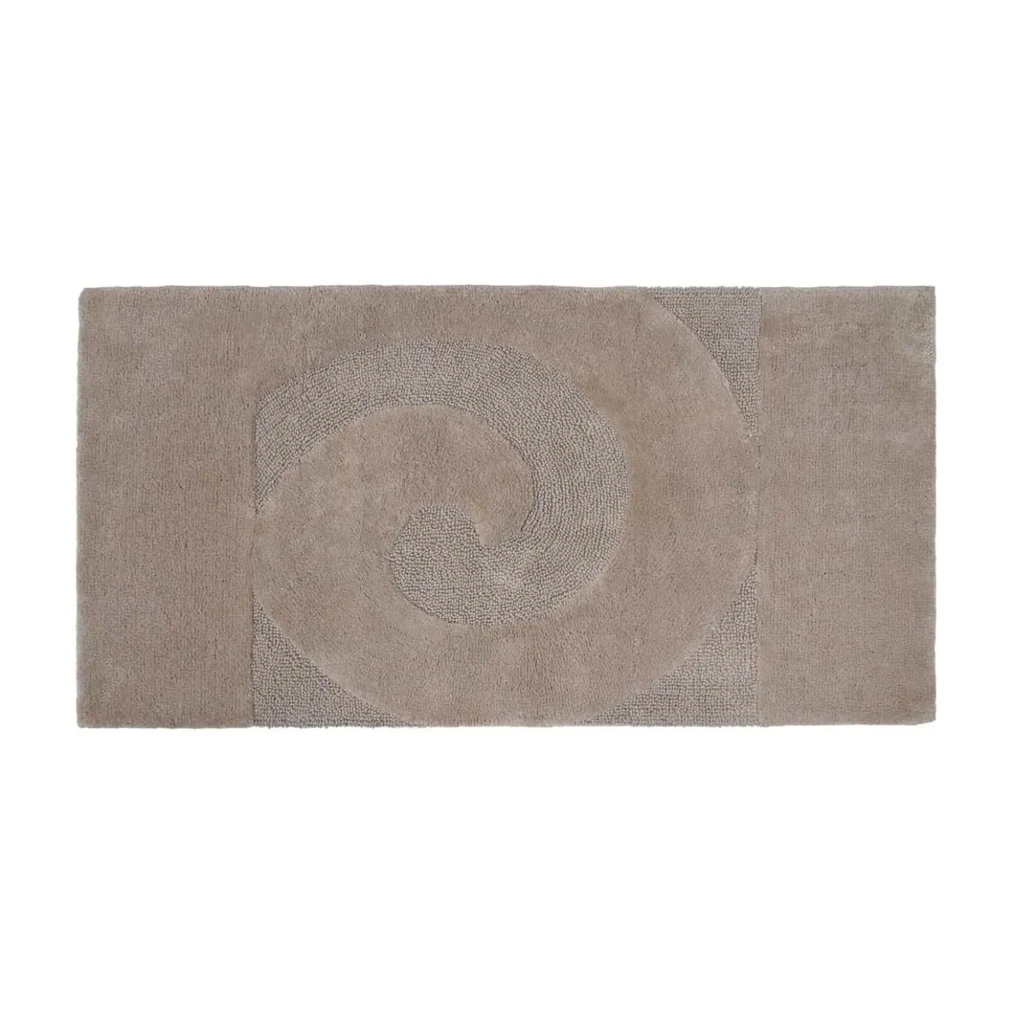Tappeto bagno rettangolare Elizabeth 55x90 cm tortora