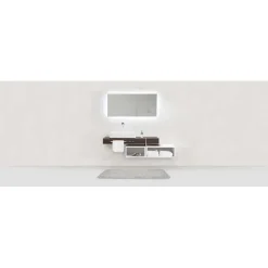Tappeto da bagno antiscivolo Badia 60x90 cm grigio