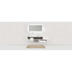 Tappeto da bagno antiscivolo Badia 60x90 cm beige