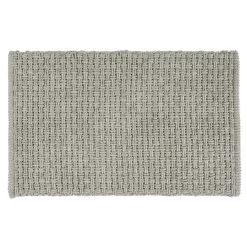Tappeto da bagno Ecoli 50x80 cm grigio design intrecciato moderno