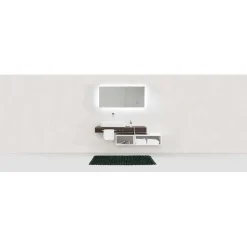 Tappeto da bagno Solivo 50x80 verde scuro