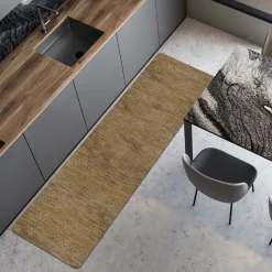Tappeto in ciniglia antiscivolo Soave 50x180 cm marrone chiaro