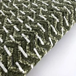 Tappeto in ciniglia di cotone 60x90 cm oliva