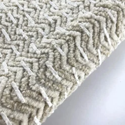 Tappeto in ciniglia di cotone 56x56 cm naturale