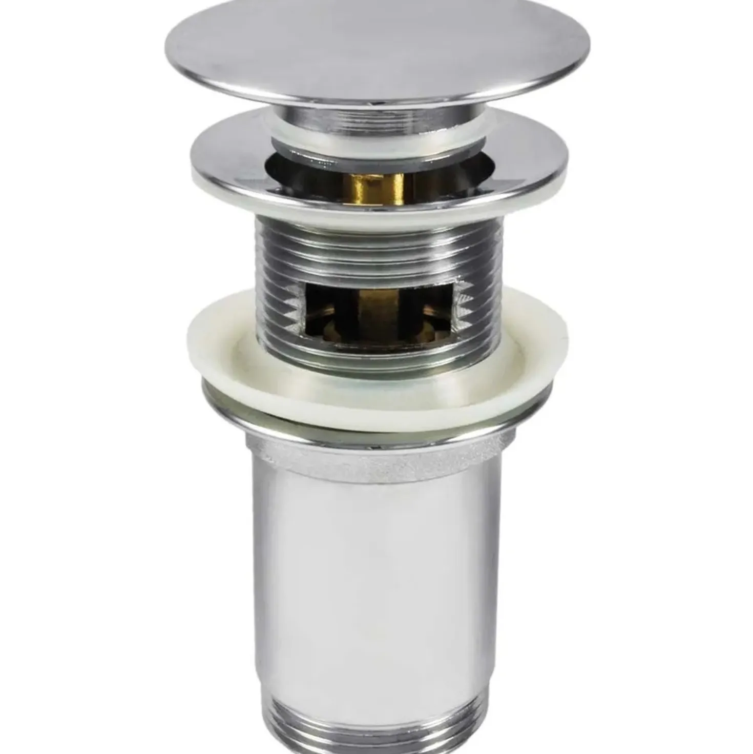 Tappo click-clack per lavabo tondo Click-Clack Idrostile universale cromo