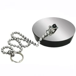 Tappo con catena e placca inox Ø 40 mm