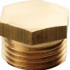 Tappo esagonale in ottone giallo 1/2" M