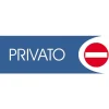 Targhetta adesiva "Privato" in propilene metallizzato 6 x 18 cm