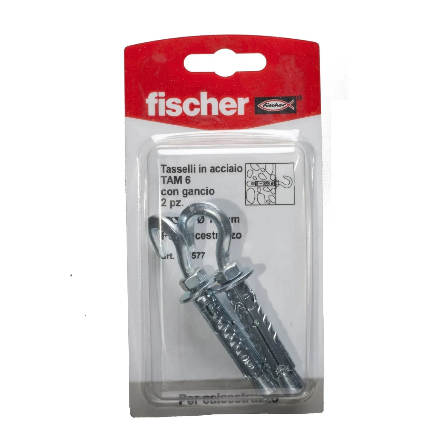 Tassello a espansione in acciaio Fischer TA M Ø 10 mm 2 pz