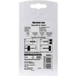 Tassello a espansione in nylon Fischer SX Ø 6 mm 30 pz